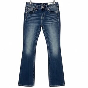 NWT Miss Me Cow Print & Turquoise Bling Bootcut Jeans 28x34